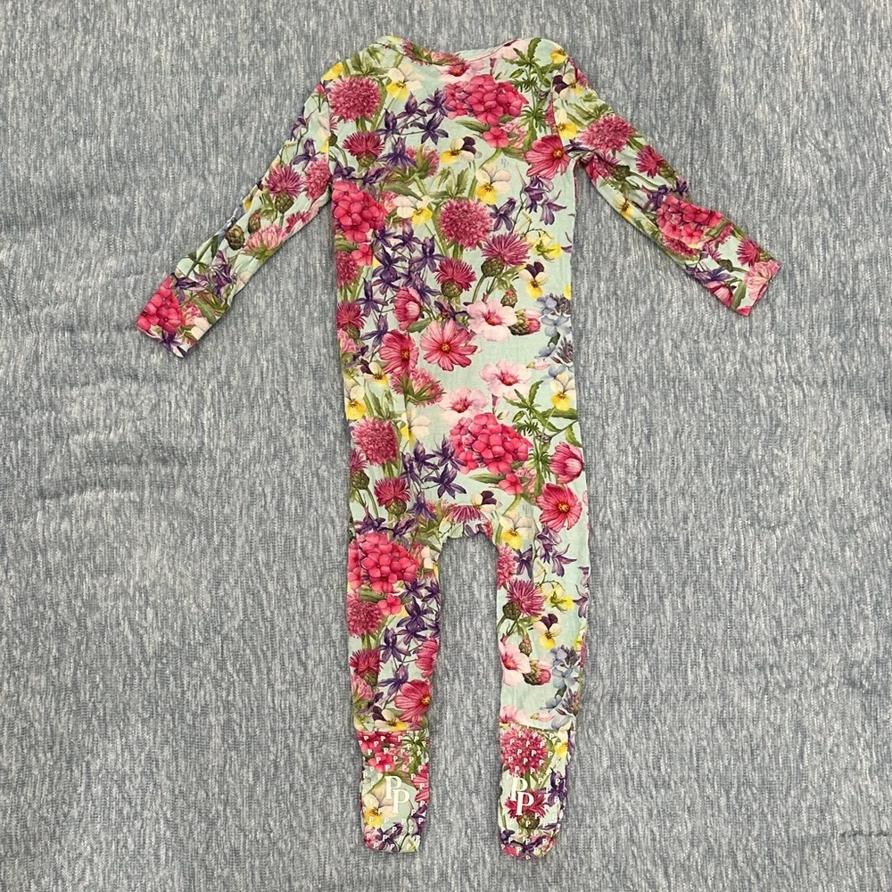 Posh Peanut Floral Baby Onesie - Picture 3 of 3